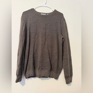 Calvin Klein Italian Dyed Yarn Knit Sweater Neutral Size L